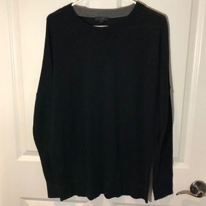 J Crew Oversized Black Crew Neck Sweater